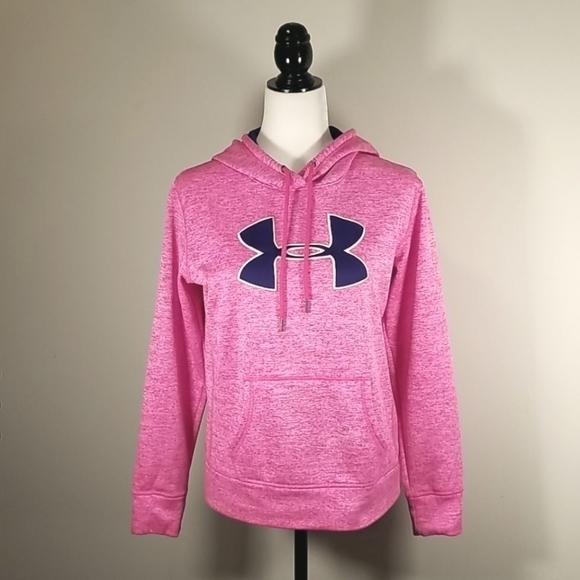 Under Armour Women's Hoodie Size S Storm 1 Coldgear Fleece Spell Out - Picture 7 of 7